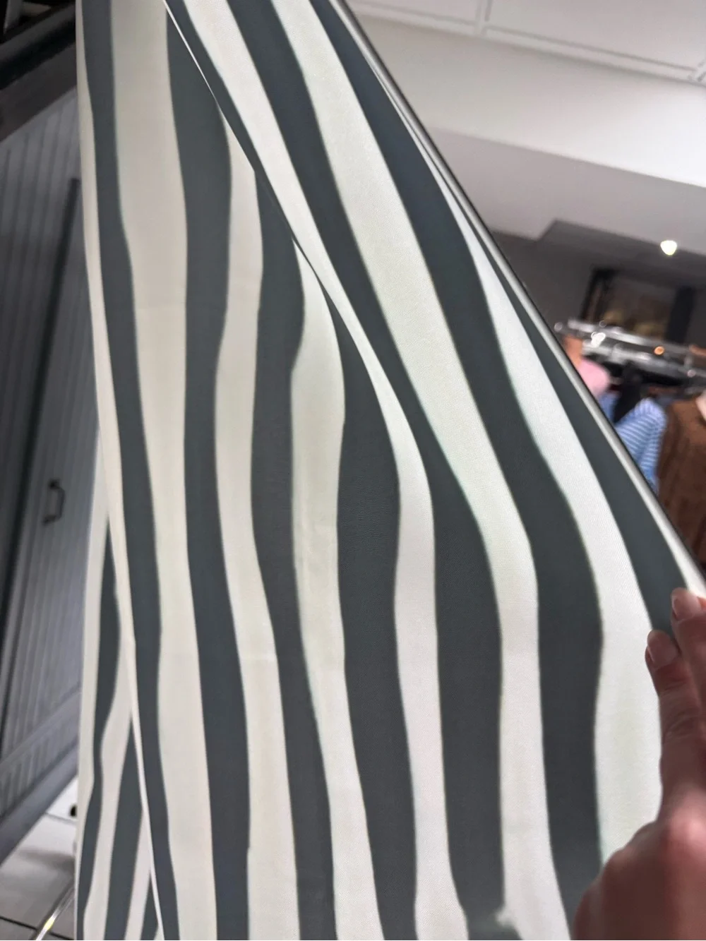 East Urban Home Black White Striped Shower Curtain Extra Long Modern Stripes